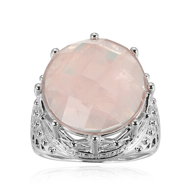 Bague en argent et Quartz rose