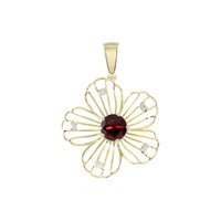 Pendentif en or et Grenat Rhodolite framboise (Ornaments by de Melo)