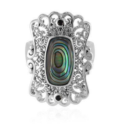 Bague en argent et Coquillage d'Abalone (Art of Nature)