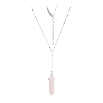 Collier en argent et Quartz rose