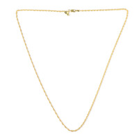 Collier mailles corde – 61 cm (ajustable) – argent plaqué or jaune