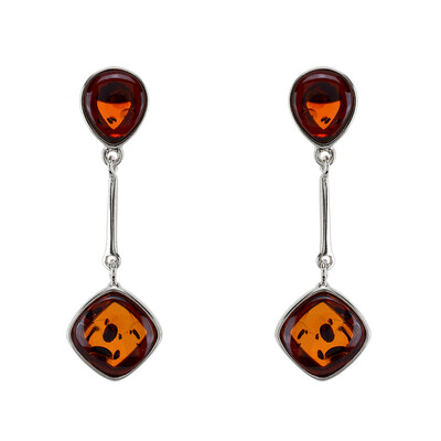 Boucles d'oreilles en argent et Ambre baltique (dagen)