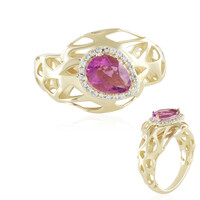 Bague en or et Fluorite rose (Ornaments by de Melo)