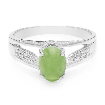 Bague en argent et Chrysoprase impériale