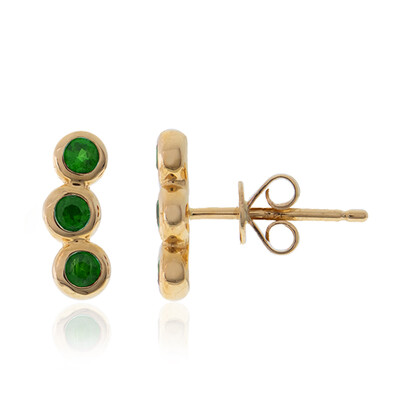 Boucles d'oreilles en or et Grenat Tsavorite du Kenya (CIRARI)