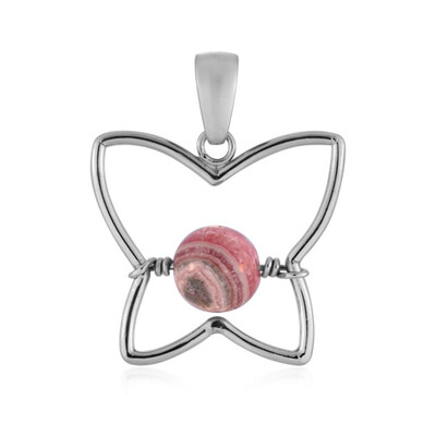 Pendentif en argent et Rhodochrosite