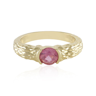 Bague en argent et Saphir rose de Madagascar