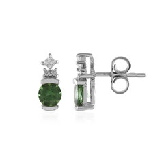 Boucles d'oreilles en argent et Apatite verte