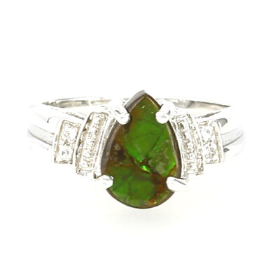 Bague en argent et Ammolite