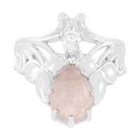 Bague en argent et Quartz rose