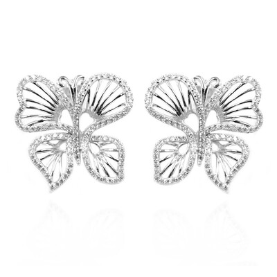 Boucles d'oreilles en argent et Zircon