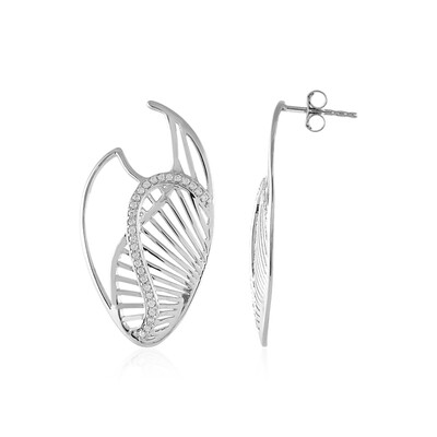 Boucles d'oreilles en argent et Zircon (SAELOCANA)