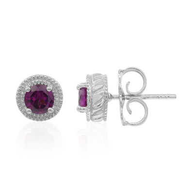 Boucles d'oreilles en argent et Grenat Rhodolite (Dallas Prince Designs)