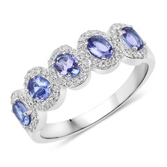 Bague en argent et Tanzanite