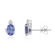 Boucles d'oreilles en or et Tanzanite AAA