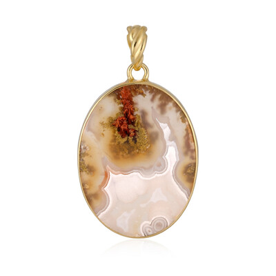 Pendentif en argent et Agate mousse (Bali Barong)