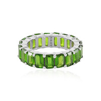 Bague en argent et Diopside de Russie