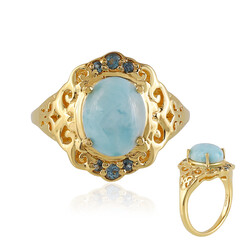 Bague en argent et Larimar