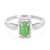 Bague en argent et Chrysoprase impériale