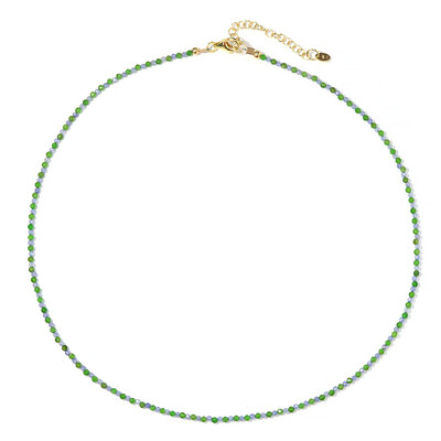 Collier en argent et Diopside de Russie