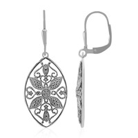 Boucles d'oreilles en argent et Diamant I3 (I)