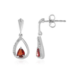 Boucles d'oreilles en argent et Rubis de Tanzanie