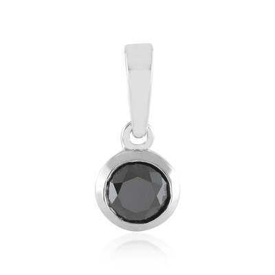 Pendentif en or et Diamant noir