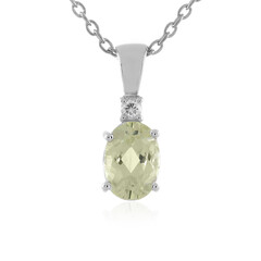 Collier en argent et Kunzite jaune canari