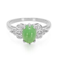 Bague en argent et Chrysoprase impériale