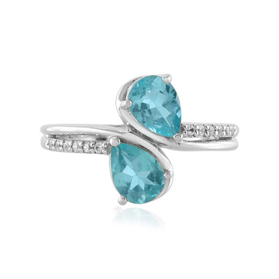 Bague en argent et Apatite bleue