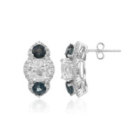 Boucles d'oreilles en argent et Topaze blanche