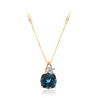 Collier en or et Topaze bleu de Londres (Smithsonian)