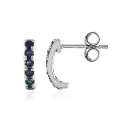 Boucles d'oreilles en argent et Saphir bleu