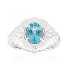 Bague en argent et Apatite bleue (Pallanova)