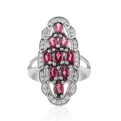 Bague en argent et Grenat Rhodolite