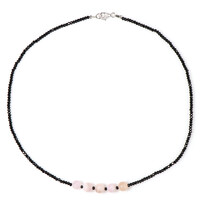 Collier en argent et Spinelle noir