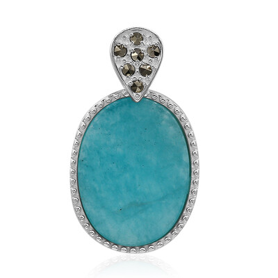 Pendentif en argent et Amazonite (Annette classic)