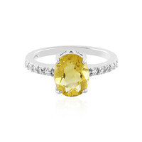 Bague en argent et Fluorite jaune