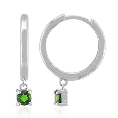 Boucles d'oreilles en argent et Diopside de Russie