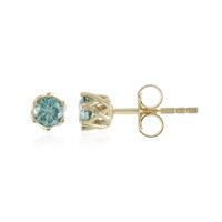 Boucles d'oreilles en or et Diamant bleu I3 (de Melo)