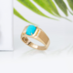 Bague en or et Turquoise Sleeping Beauty (CIRARI)