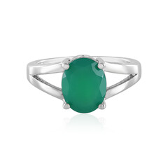 Bague en argent et Onyx vert