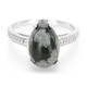 Bague en argent et Obsidienne Flocon-de-Neige