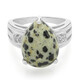 Bague en argent et Jaspe Dalmatien