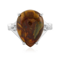 Bague en argent et Pietersite dorée