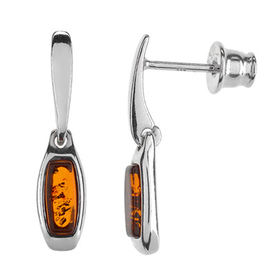 Boucles d'oreilles en argent et Ambre baltique (dagen)