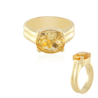 Bague en argent et Citrine