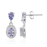 Boucles d'oreilles en argent et Tanzanite