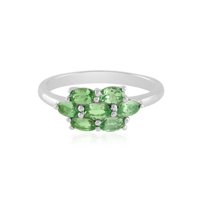 Bague en argent et Grenat Tsavorite