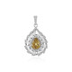 Pendentif en argent et Zircon jaune